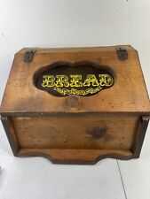 "Caja de pan de granja de madera maciza vintage de los años 80 con ventana de vidrio -- 15"" x 11" x 11,5" segunda mano  Embacar hacia Argentina