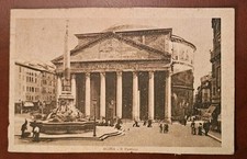 Cartolina roma pantheon usato  Italia