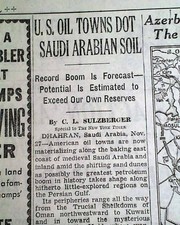 SAUDI ARABIA OIL BOOM Dhahran Aramco & Standard Company 1946 Jornal Antigo de Nova York comprar usado  Enviando para Brazil