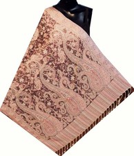 Lenço macio sedoso reversível paisley pashmina xale envoltório estola franjas 80 x 30 comprar usado  Enviando para Brazil