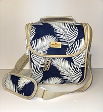 Saco térmico isolado Natural Elements alça lancheira azul marinho e penas bronzeadas comprar usado  Enviando para Brazil