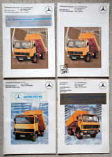 MERCEDES Baustellen Lkw - 80er Jahre - Prospekt Brochure - SET mit 4 Prospekten, usado comprar usado  Enviando para Brazil