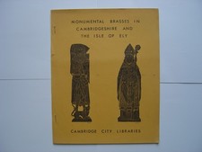 Monumental brasses cambridgesh for sale  ST. IVES