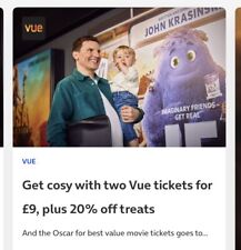 Vue cinema tickets for sale  COVENTRY