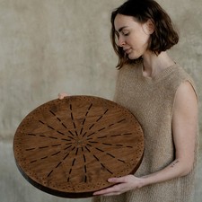 Ferramenta de cura sonora "disco de queda de água", som meditativo de água, tambor oceânico de madeira comprar usado  Enviando para Brazil
