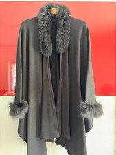 Damenponcho wolle webpelzkrage gebraucht kaufen  Berg