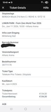 Linkin park ticket gebraucht kaufen  Neufahrn