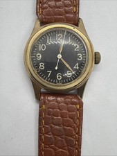 1943 Elgin Hack Grade 539 16J EUA Militar Tom Dourado Mostrador Preto Relógio de Pulso Funciona comprar usado 1943 Elgin Hack Grade 539 16J EUA Militar Tom Dourado Mostrador Preto Relógio de Pulso Funciona comprar usado  Enviando para Brazil