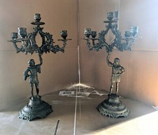 Coppia candelabri ottone usato  Alessandria