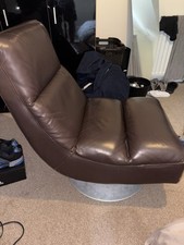 Leather swivel chair for sale  LIVERPOOL