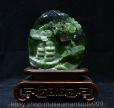 Estátua de pessoas barco de pesca pássaro flor escultura em jade natural chinesa 11,8" Xiu comprar usado  Enviando para Brazil