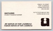 Cartão de visita década de 1970 1980 ART Institute of Ft Lauderdale FL versão 7 vintage comprar usado  Enviando para Brazil