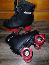 Patins Chicago Kids meninos preto e vermelho tamanho 2 esportes limpos hóquei derby   comprar usado  Enviando para Brazil