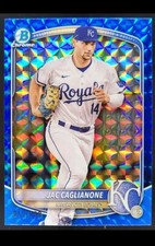 Refrator geométrico azul cromado Bowman Jac Caglianone 2025 /150 Royals  comprar usado  Enviando para Brazil
