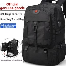 Mochila de viagem 80L de grande capacidade com porta USB, compatível com laptop de 18", à prova d'água comprar usado  Enviando para Brazil