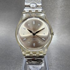 Usado, Relógio Swatch Feminino 25mm Mostrador Prata Caixa Transparente Redonda Nova Bateria comprar usado  Enviando para Brazil