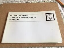 Rover p5b instruction for sale  ILKESTON
