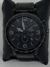 Relógio de pulso Fossil Nate JR1354 masculino couro preto analógico mostrador preto quartzo DV182 comprar usado  Enviando para Brazil