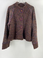 Cardigã feminino Curio suéter marrom salpicado tweed rosa roxo bumbum frontal, usado comprar usado Cardigã feminino Curio suéter marrom salpicado tweed rosa roxo bumbum frontal, usado comprar usado  Enviando para Brazil