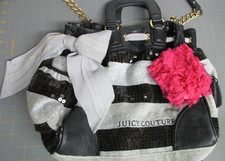 RARO 1990 Bolsa de Mão Juicy Couture Y2K Preta e Cinza Top Handle Bolsa Charme RARO comprar usado  Enviando para Brazil