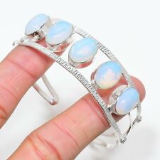 Pulseira ajustável de prata esterlina 925 feita à mão com pedra preciosa opala de fogo comprar usado  Enviando para Brazil
