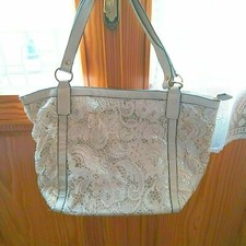 Borsa beige pizzo usato  Italia