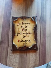 Plaque bois vintage d'occasion  Corbeil-Essonnes