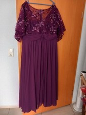 Abendkleid weinrot mesheinsatz gebraucht kaufen  Sassenburg