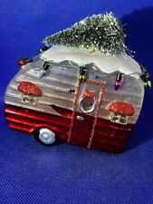 Usado, Trailer de acampamento com enfeite de árvore de Natal e luzes comprar usado  Enviando para Brazil