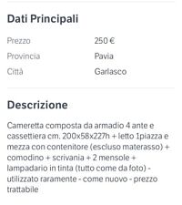 Cameretta bambino come usato  Garlasco