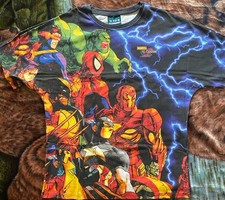 Camisa bootleg moderna videogame nova sem etiquetas THR1FT L1F3 Marvel Vs. Capcom 2 AOP L, usado comprar usado  Enviando para Brazil