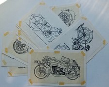 Motocicletas vintage soviéticas em papel de rastreamento, conjunto de 11 impressões publicitárias comprar usado  Enviando para Brazil