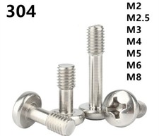Parafusos de cabeça de panela transversal de aço inoxidável 304 M2 - M8 Phillips com haste de cintura  comprar usado Parafusos de cabeça de panela transversal de aço inoxidável 304 M2 - M8 Phillips com haste de cintura  comprar usado  Enviando para Brazil