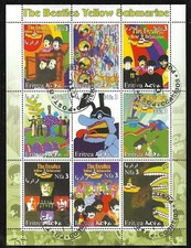 2003 Eritreia África The Beatles selo amarelo submarino folha lembrança filme CTO comprar usado  Enviando para Brazil