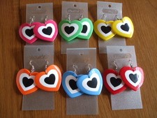 Heart earrings big for sale  COULSDON