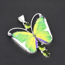 Pingente borboleta pedra preciosa peridoto vidro dicróico extravagante 2,56" AP-11500 comprar usado Pingente borboleta pedra preciosa peridoto vidro dicróico extravagante 2,56" AP-11500 comprar usado  Enviando para Brazil