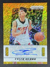 Assinaturas Panini Prizm Deca Tyler Herro Gold Shimmer Prizm autografadas/10 2024-25, usado comprar usado  Enviando para Brazil