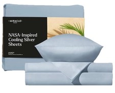 Conjunto de Cama King Size LUXE Miracle Auto Limpeza e Refrigeração Ultra Macio Azul Céu Sedoso comprar usado  Enviando para Brazil