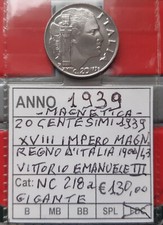 Centesimi 1939 xviii usato  Cassino