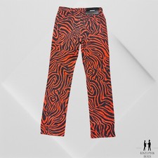 Jeans Calvin Klein 205W39NYC preto vermelho padrão zebra unissex tamanho L 29 x 31 comprar usado  Enviando para Brazil