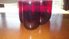 Copos Red Tumblers Coolers copos de suco design arredondado 8 onças por volta de 1960 comprar usado  Enviando para Brazil