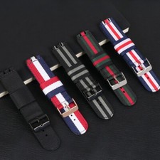 Premium para pulseira de relógio de borracha Swatch lona náilon 17 19 20mm substituição macia comprar usado  Enviando para Brazil