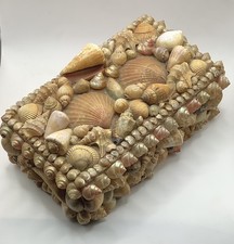 Antiga caixa de concha feita à mão. Início dos anos 1900. comprar usado  Enviando para Brazil