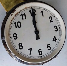 Alte bahnhofsuhr industrieuhr gebraucht kaufen  Durbach