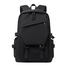 Mochila simple de color liso para hombre Moda Pareja Estudiante Computadora Mochila, usado segunda mano  Embacar hacia Argentina