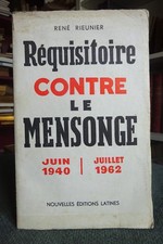 René rieunier réquisitoire d'occasion  Parthenay