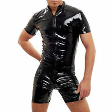 Roupa fitness 100% látex borracha terno frente apertada zíper 0,4 mm P-XXL comprar usado  Enviando para Brazil