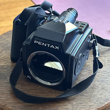 Usado, Capa traseira de filme 120 corpo da câmera de filme Pentax 645; liga não dispara... peças? comprar usado  Enviando para Brazil