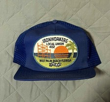 🌅🏝️🌅 CHAPÉU VINTAGE IRONWORKERS UNIÃO LOCAL 402 WEST PALM BEACH FLORIDA FEITO NOS EUA comprar usado 🌅🏝️🌅 CHAPÉU VINTAGE IRONWORKERS UNIÃO LOCAL 402 WEST PALM BEACH FLORIDA FEITO NOS EUA comprar usado  Enviando para Brazil