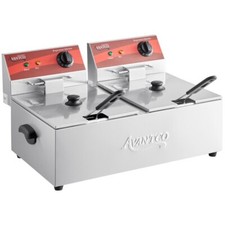Avantco F102 20 lb. Fritadeira de bancada elétrica tanque duplo - 120V, 3500W. comprar usado  Enviando para Brazil